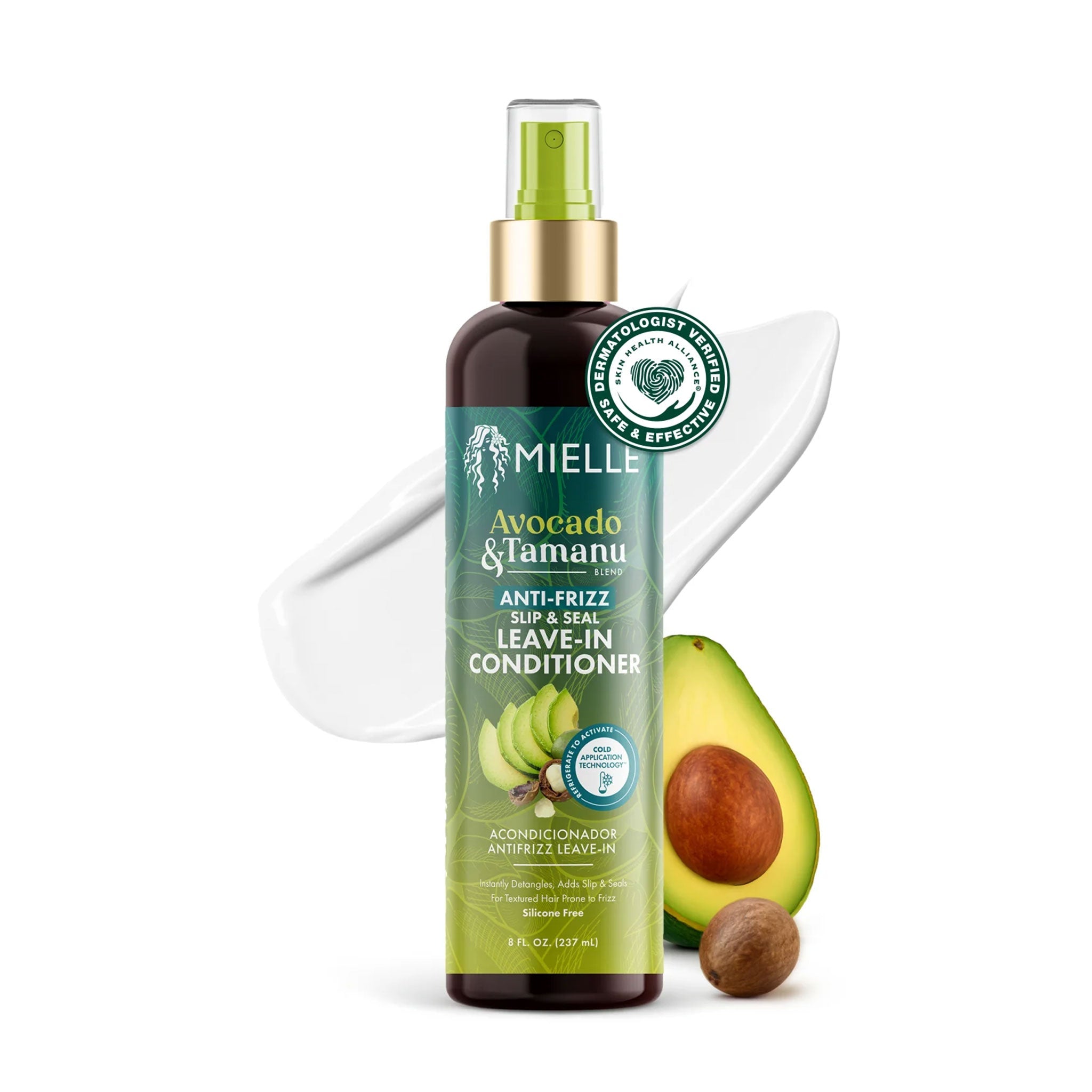 MIELLE Avocado &amp; Tamanu Anti Frizz Slip &amp; Seal Leave In Conditioner (8oz)