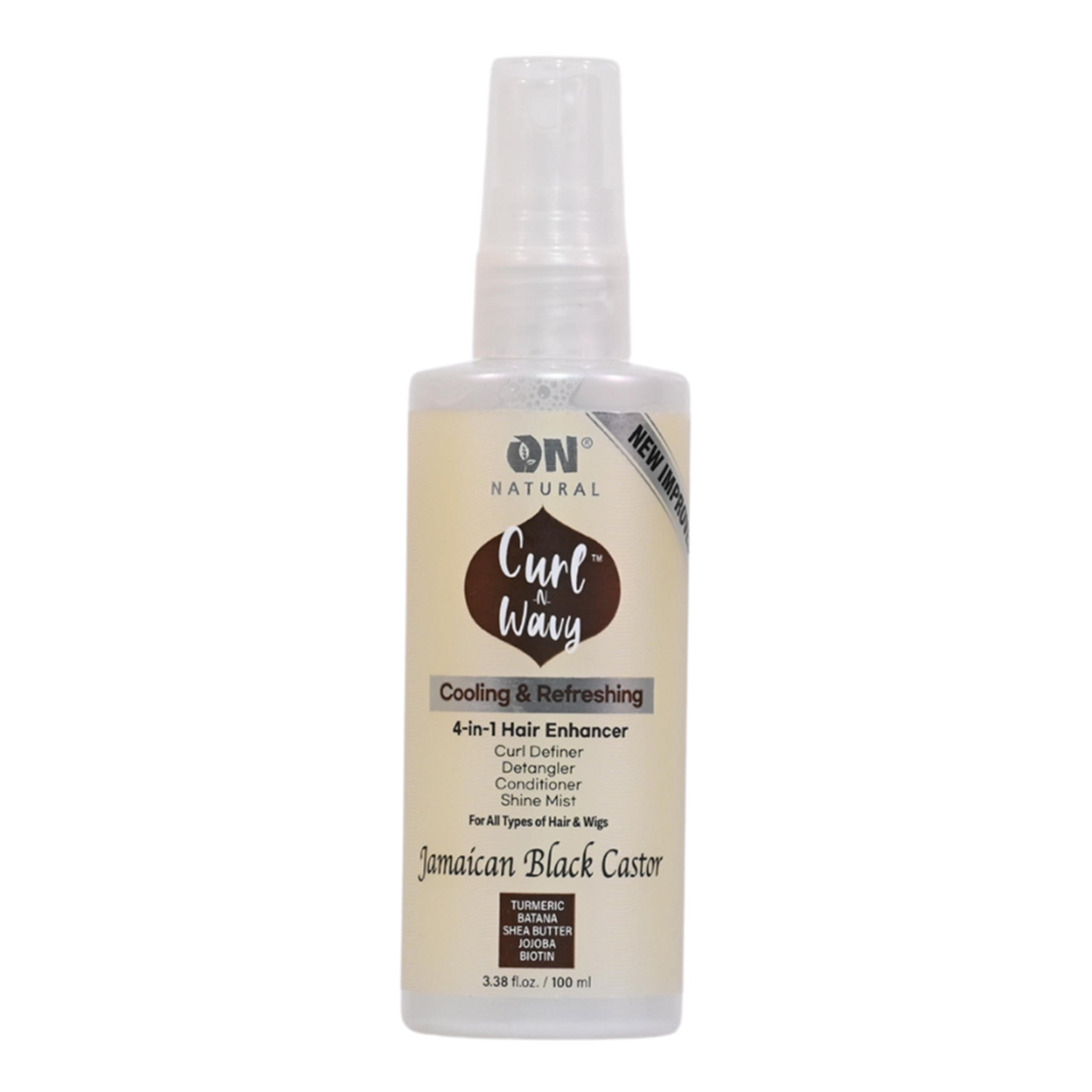 ON NATURAL Curl &amp; Wavy Jamaican Black Castor 4 In 1 Hair Enhancer