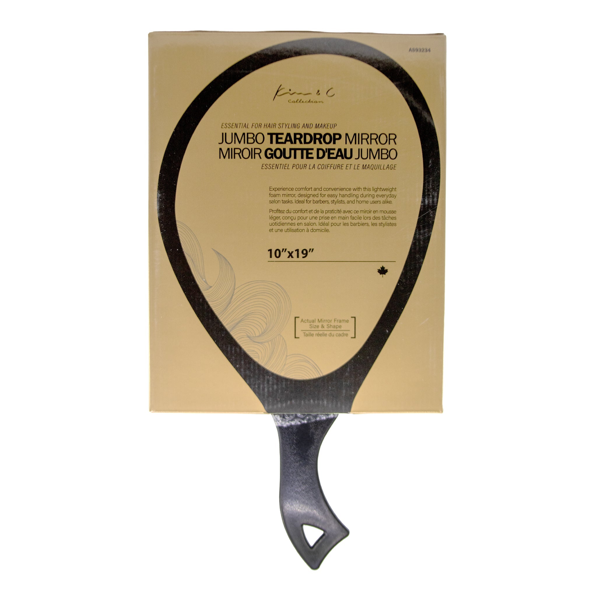 KIM &amp; C Jumbo Teardrop Mirror (10" x 19")