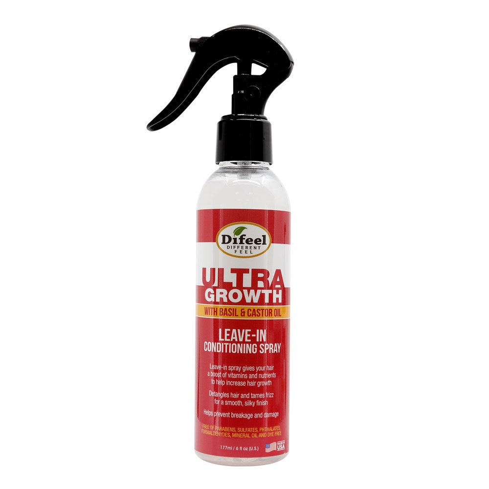 Difeel(Sunflower)  Ultra Growth Basil &amp; Castor Oil Hair Growth Leave In Conditioning Spray (6oz)