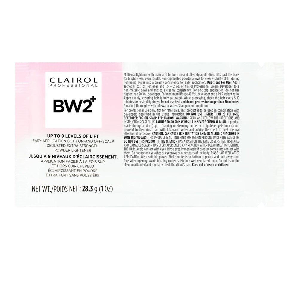 CLAIROL BW2+ Dedusted Extra Strength Powder Lightener  Packet - 1oz