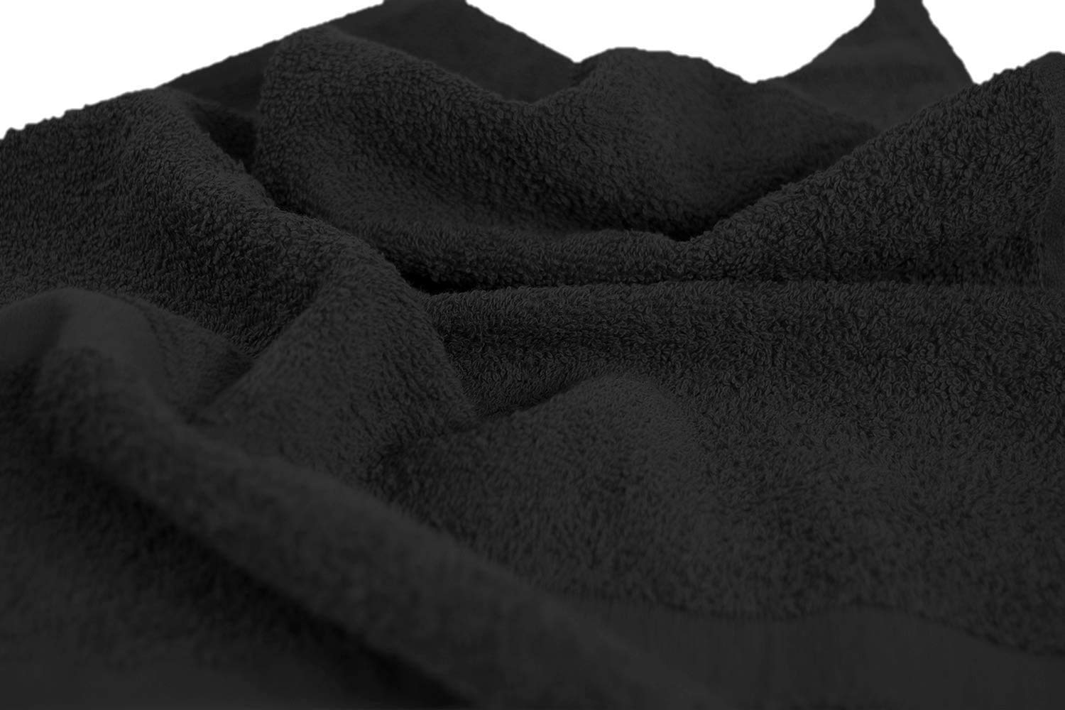 Nywele Silver Living Bleach Proof 6 Towels Black, 16" x 27"| Pack of 6 | Perfect for Salon Use | Bleach Safe Salon Towels