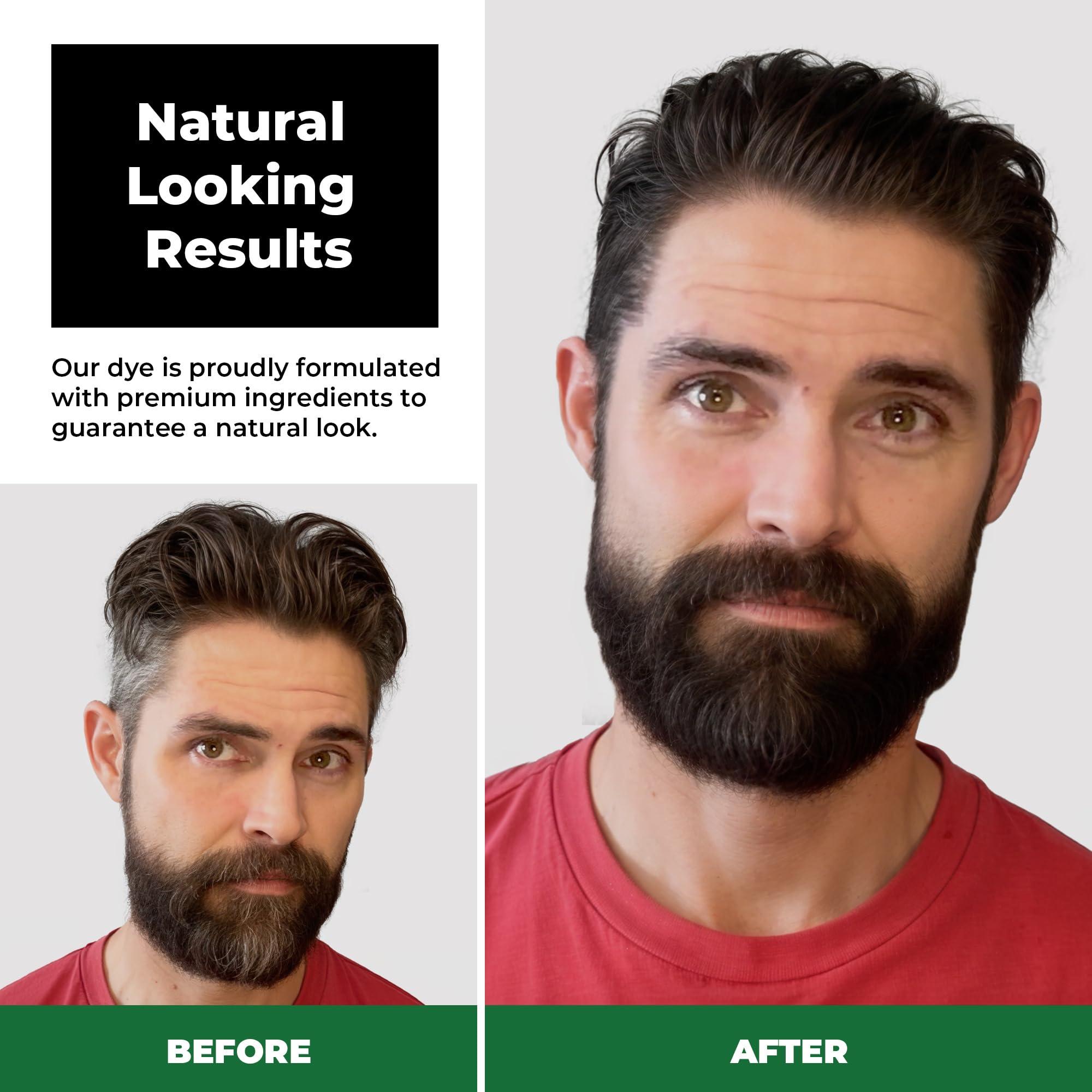Simpler Hair Color for Men - Full Gray Coverage Dye Kit, Medium Brown