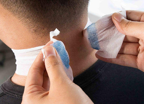 Nywele Barber Neckband - 500-Count Disposable Neck Strip, Stretchable Paper Hair Cutting Salon Supplies, Waterproof