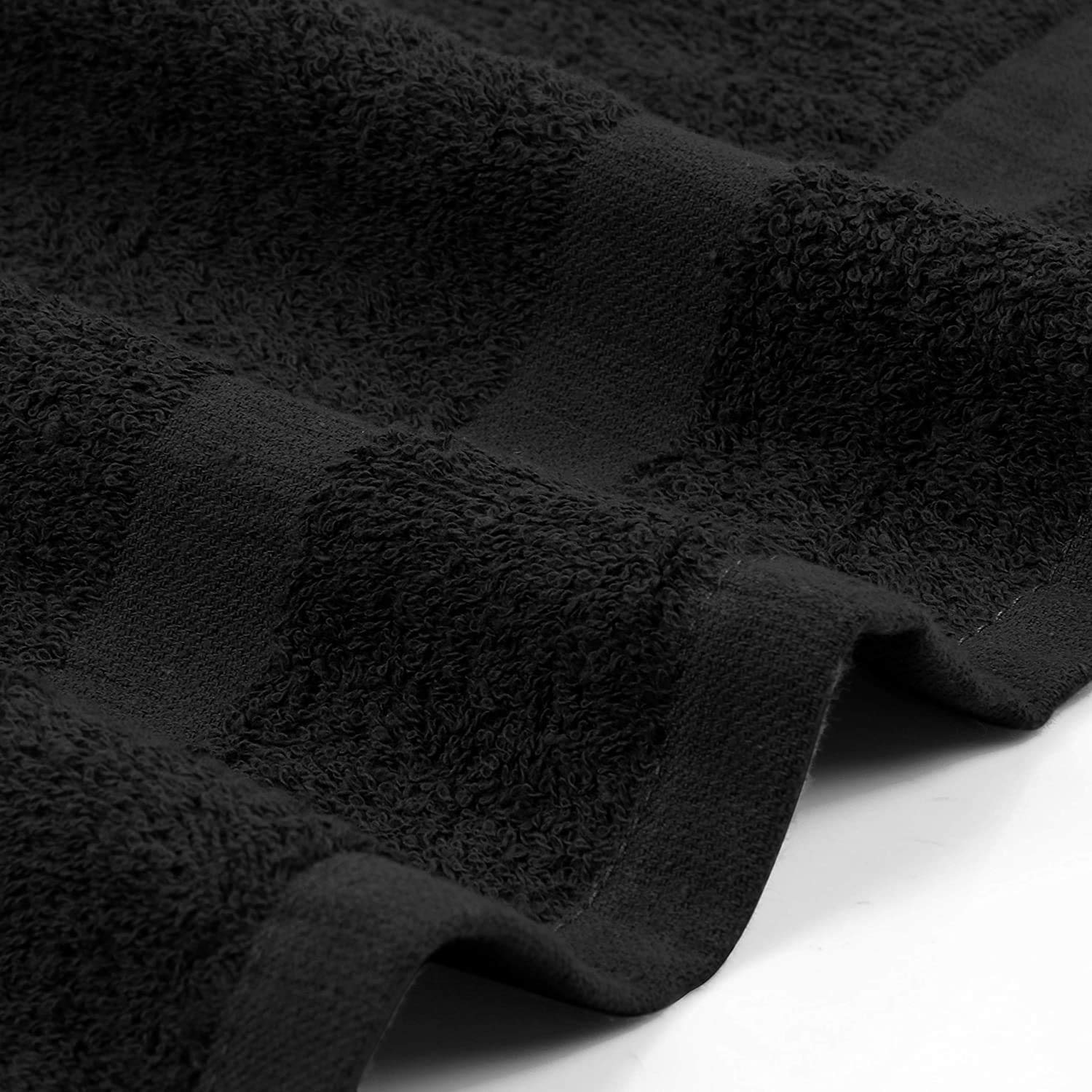 Nywele Silver Living Bleach Proof 6 Towels Black, 16" x 27"| Pack of 6 | Perfect for Salon Use | Bleach Safe Salon Towels