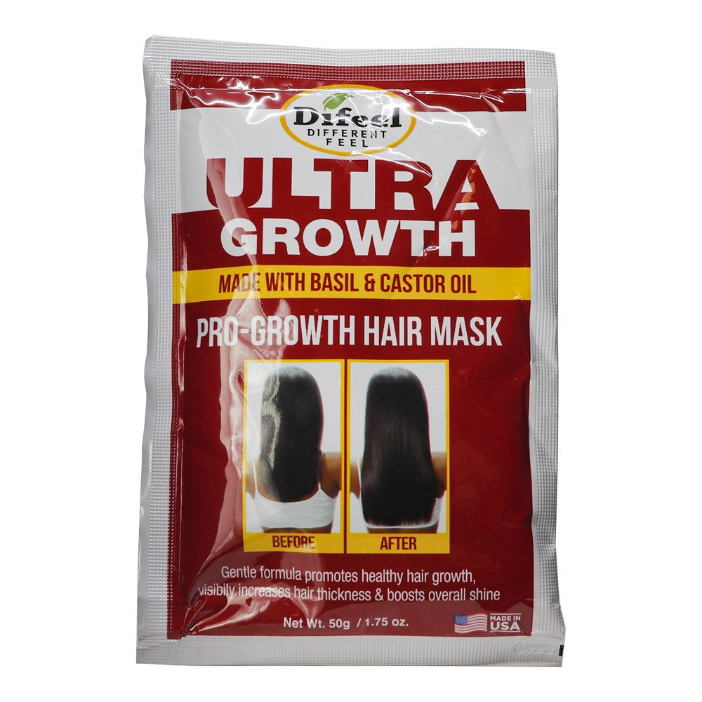 Difeel(Sunflower)  Ultra Growth Basil &amp; Castor Oil Hair Growth Hair Mask Packet (1.75oz)