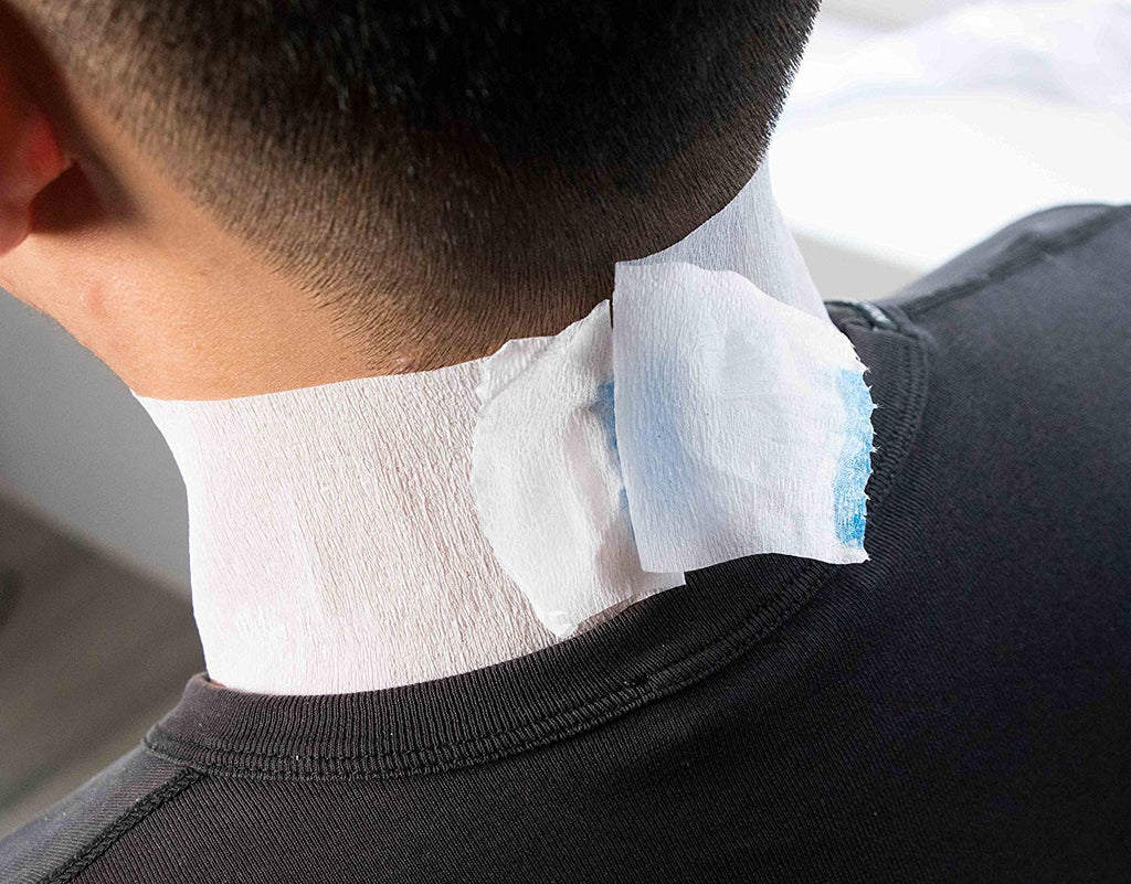 Nywele Barber Neckband - 500-Count Disposable Neck Strip, Stretchable Paper Hair Cutting Salon Supplies, Waterproof
