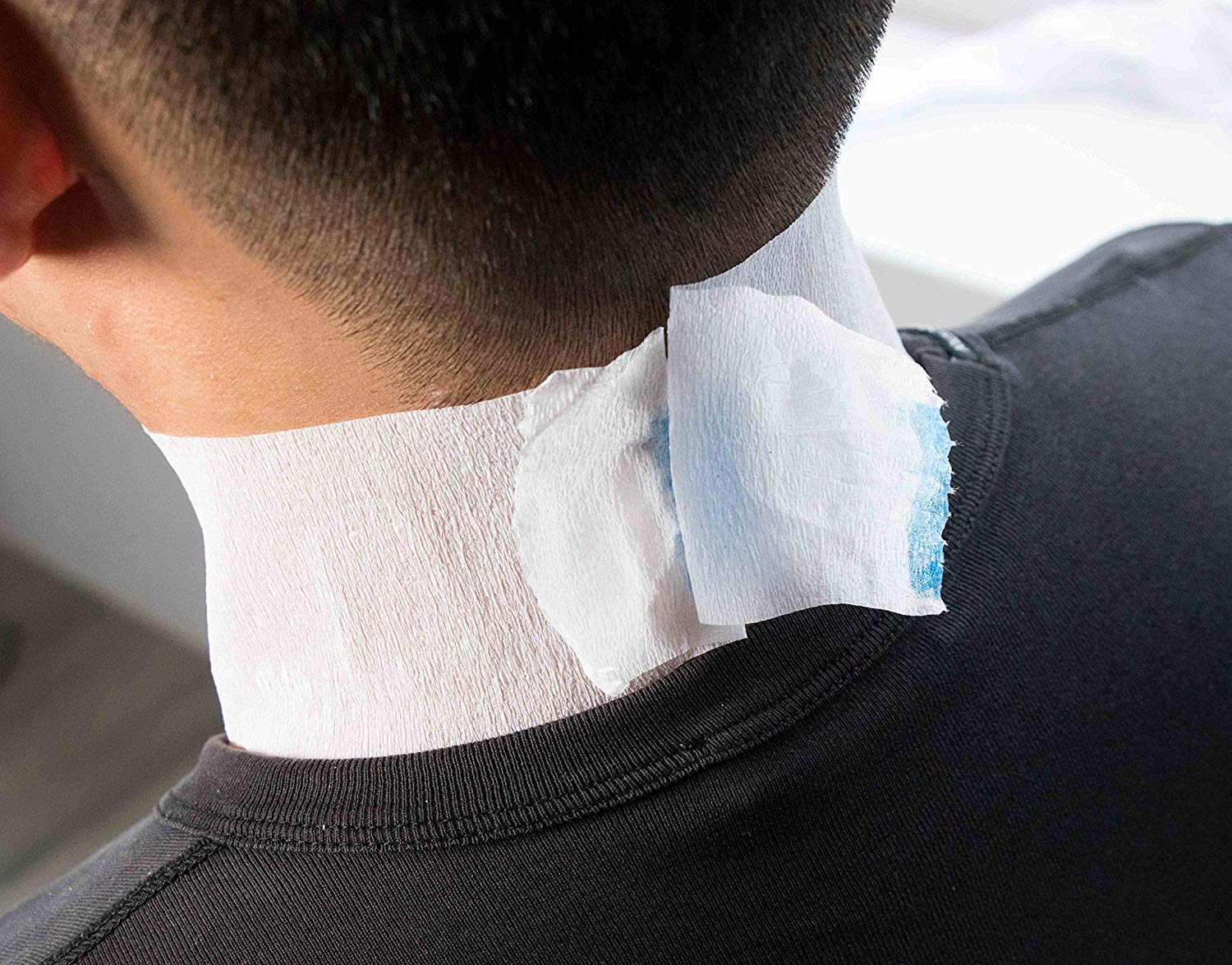Nywele Barber Neckband - 500-Count Disposable Neck Strip, Stretchable Paper Hair Cutting Salon Supplies, Waterproof
