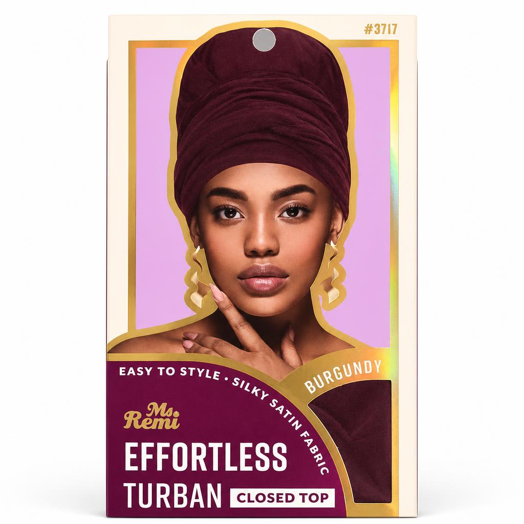 ANNIE Ms. Remi Effortless Turban Scarf Close Top - Burgundy &amp; Olive