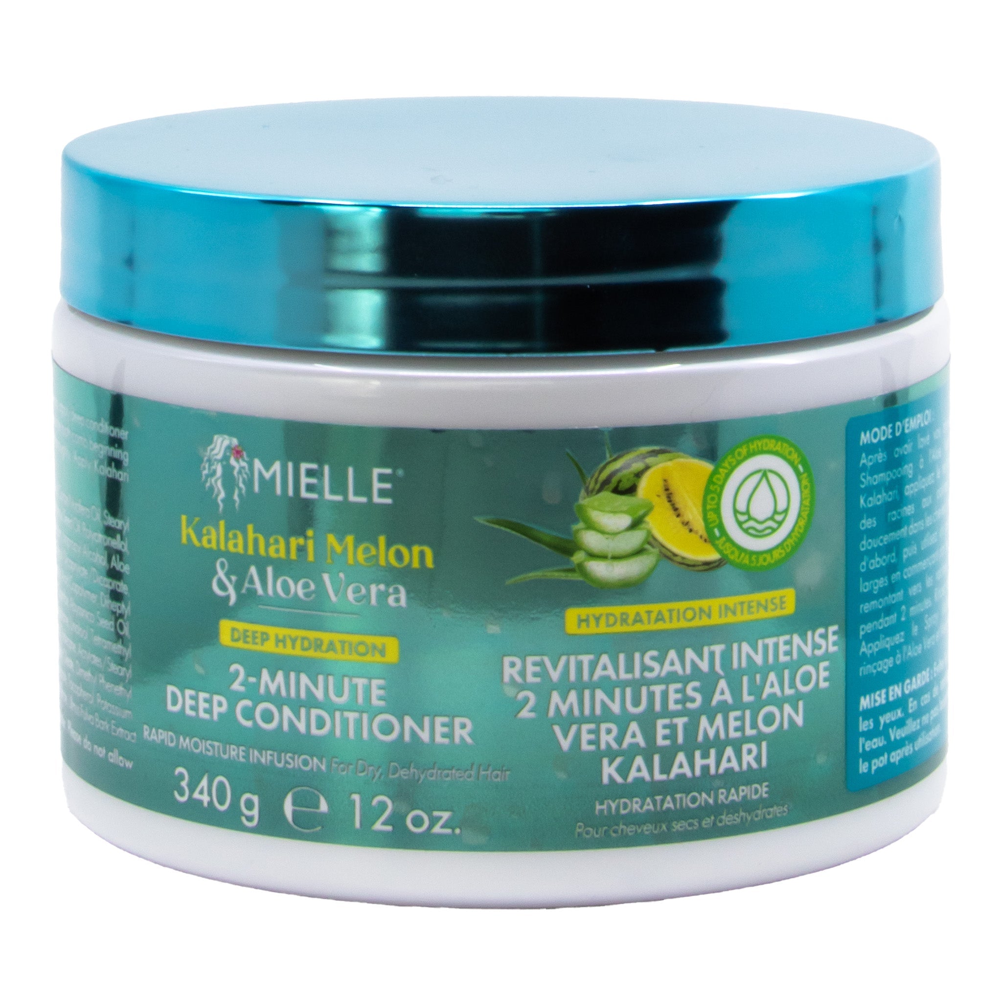 MIELLE Kalahari Melon &amp; Aloe Vera Deep Hydration 2 Minute Deep Conditioner (12oz)