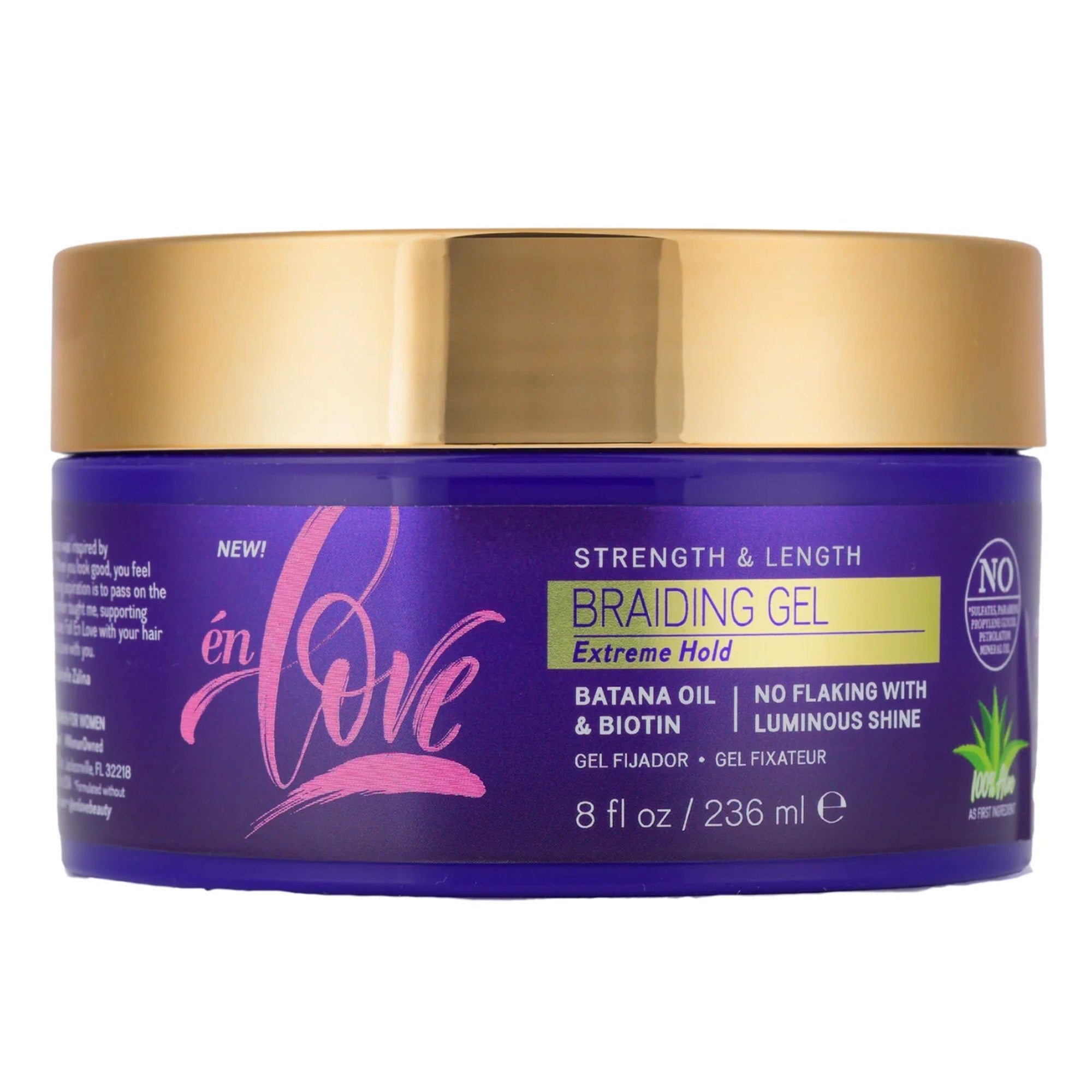 EN LOVE Strength &amp; Length Extreme Hold Braid Gel Batana &amp; Biotin (8oz)