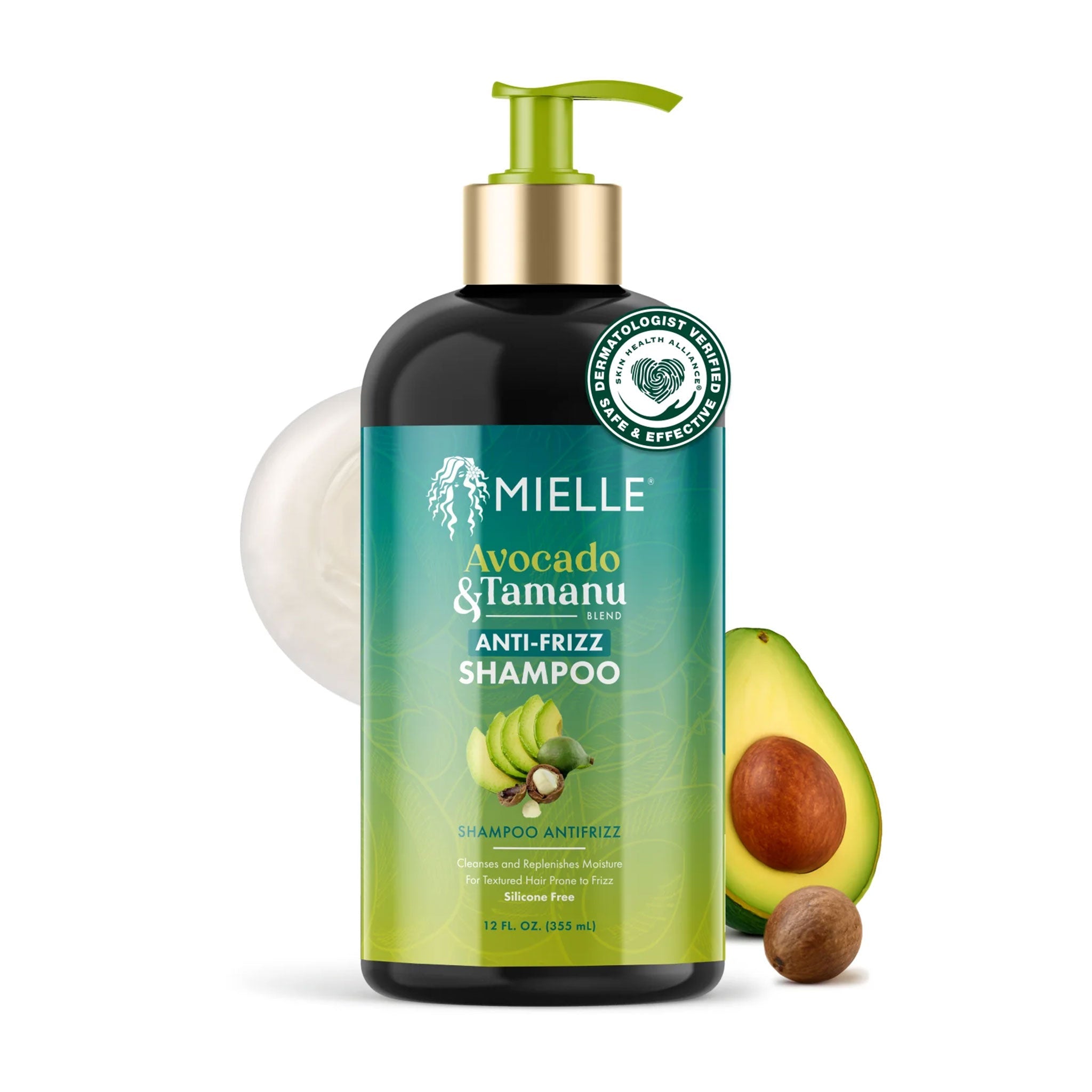 MIELLE Avocado &amp; Tamanu Anti Frizz Shampoo (12oz)