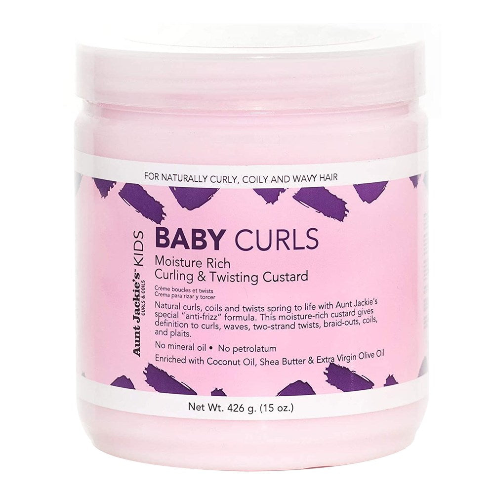 AUNT JACKIE'S Kids Baby Girl Curls Curling &amp; Twisting Custard (15oz)
