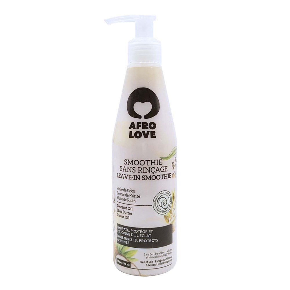 AFRO LOVE Leave In Smoothie with Coconut, Shea Butter &amp; Castor Oil  (10oz)