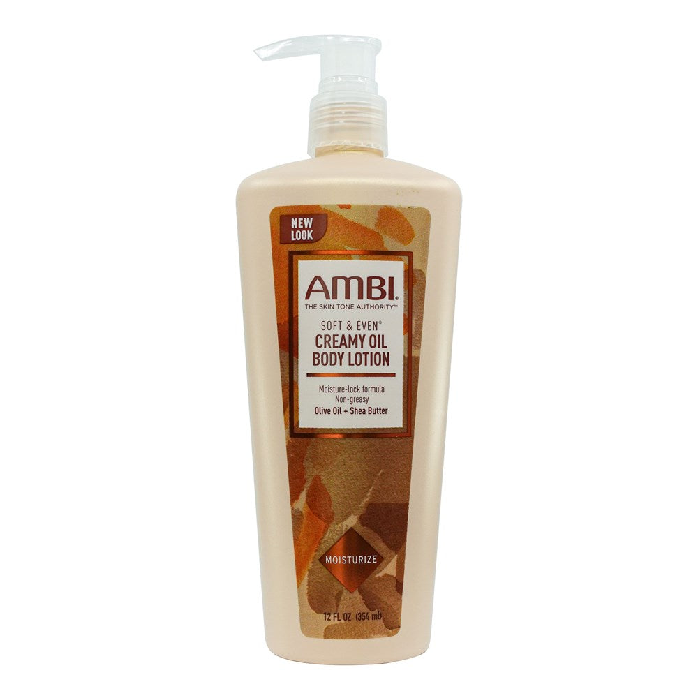 AMBI Soft &amp; Even Creamy Oil Body Lotion (12oz)