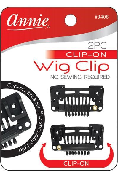 ANNIE 2PC Clip On Wig Clip (No Sewing Required)