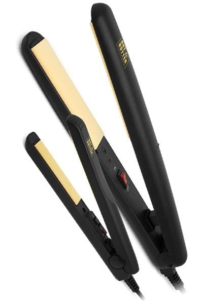 ANNIE Hot &amp; Hotter Combo Gold Ceramic Flat Iron #5873 [pc]