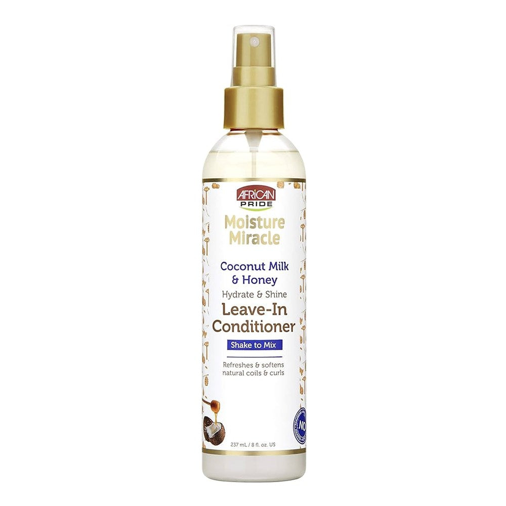 AFRICAN PRIDE Moisture Miracle Coconut Milk &amp; Honey Leave In Conditioner (8oz)