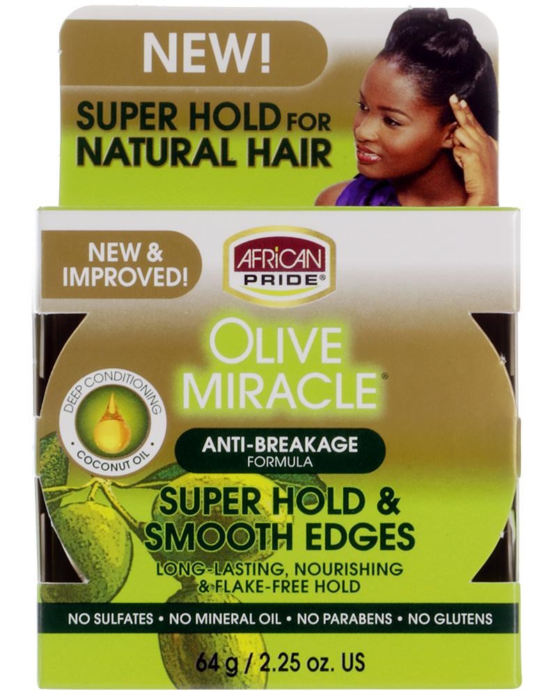 AFRICAN PRIDE Olive Miracle Super Hold &amp; Smooth Edges (2.25oz)