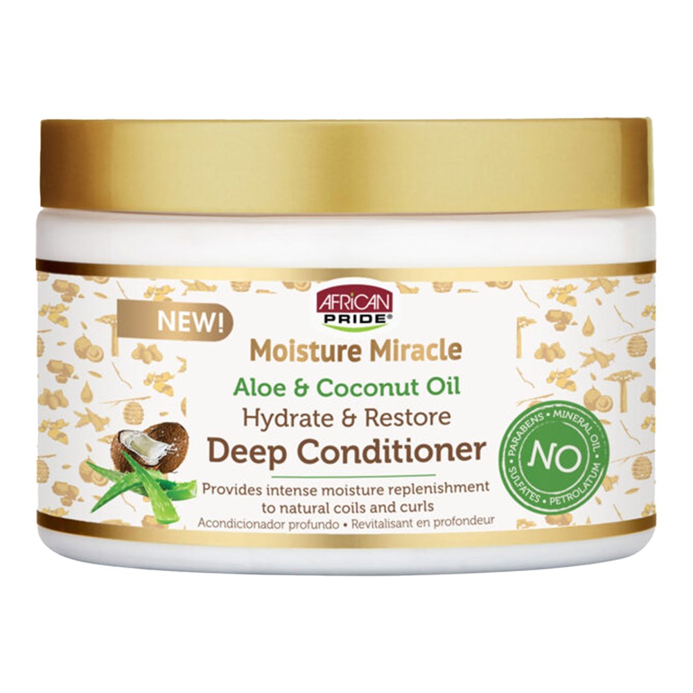 AFRICAN PRIDE Moisture Miracle Aloe &amp; Coconut Oil Deep Conditioner (12oz)
