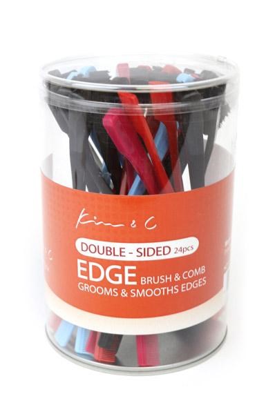 KIM &amp; C Edge Brush &amp; Comb (24pcs/jar)