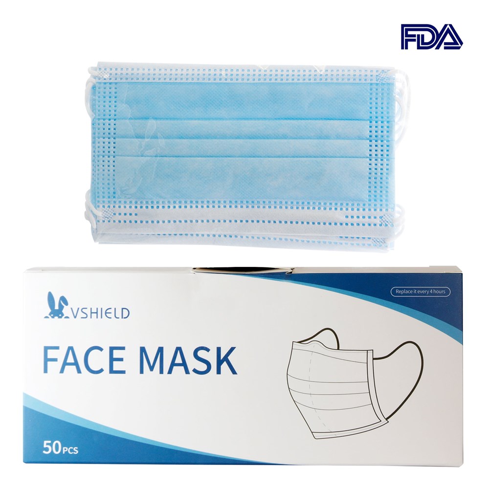 KIM &amp; C 3 Ply Disposable Earloop Face Mask [50pcs/Box]