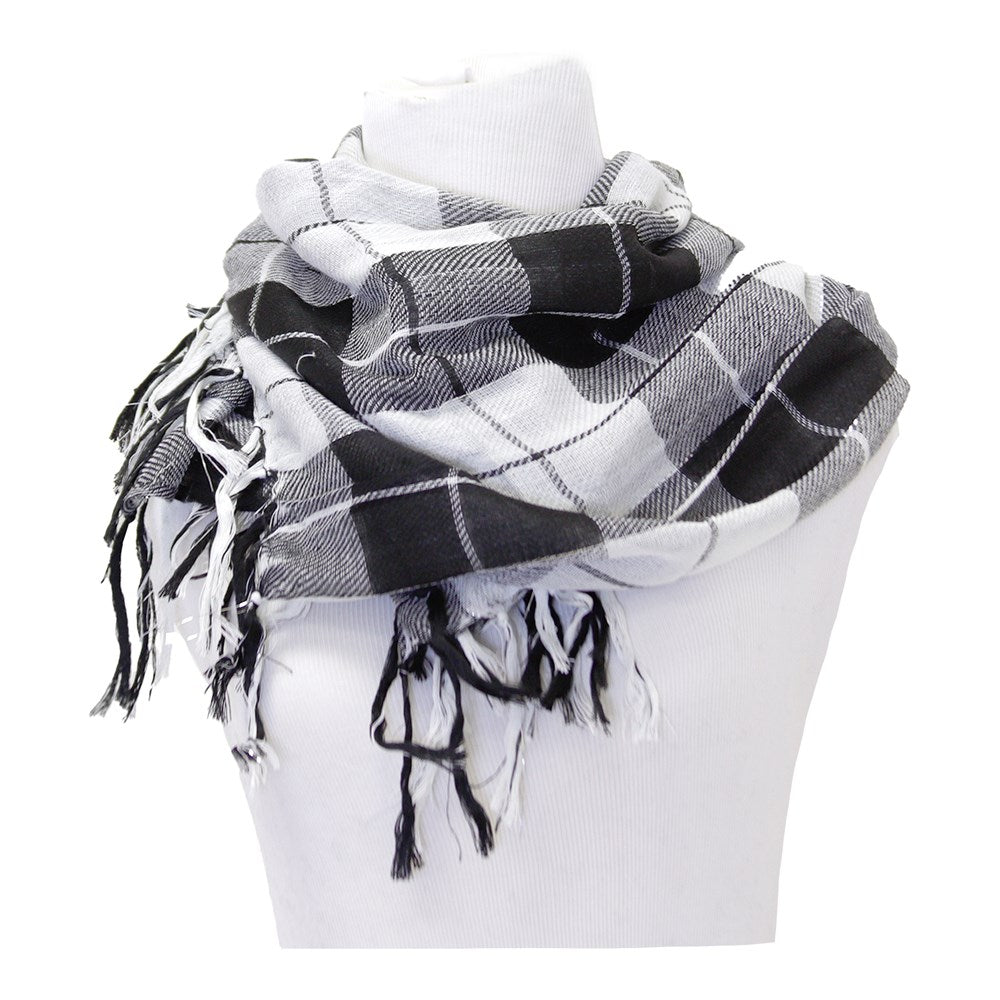 KIM &amp; C Winter Check Pattern Scarf (6pcs)
