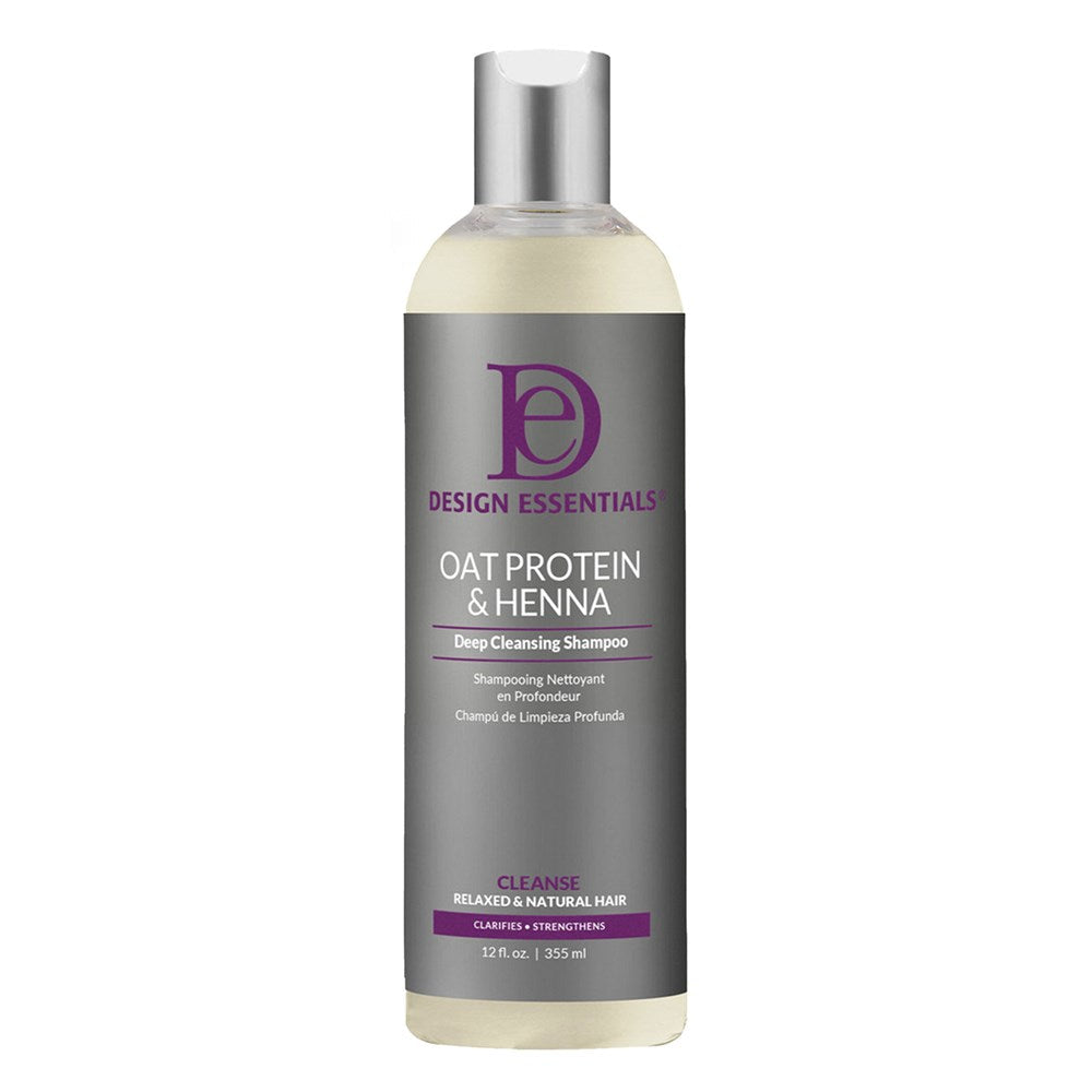 DESIGN ESSENTIALS Oat Protein &amp; Henna Deep Cleansing Shampoo (12oz)