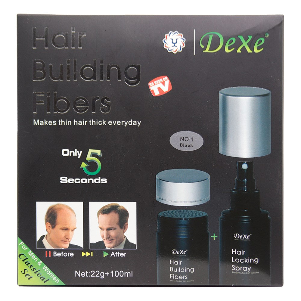 DEXE Hair Building Fibers (22g) &amp; Hair Locking Spray (100ml)