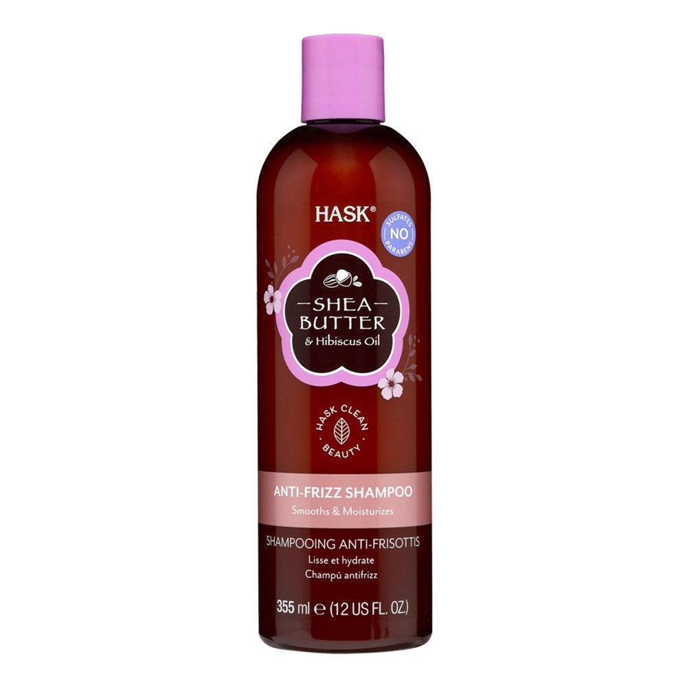 HASK Shea Butter &amp; Hibiscus Oil Anti-Frizz Shampoo (12oz)
