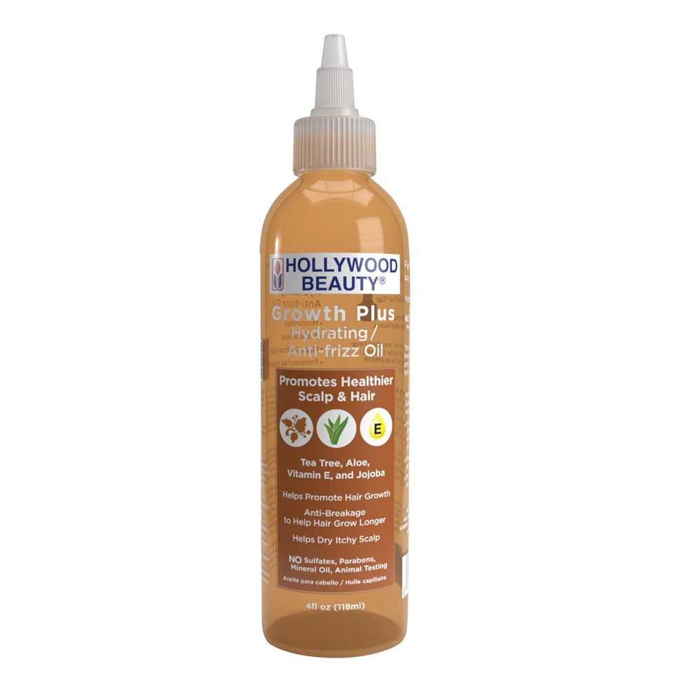 HOLLYWOOD BEAUTY Growth Plus Hydrating &amp; Anti-frizz Oil (4oz)