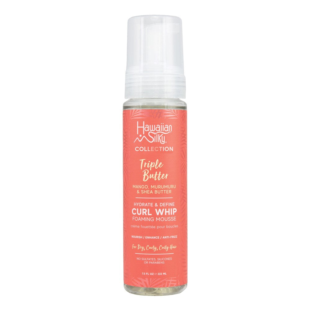 HAWAIIAN SILKY Triple Butter Hydrate &amp; Define Curl Whip Foaming Mousse(7.5oz)