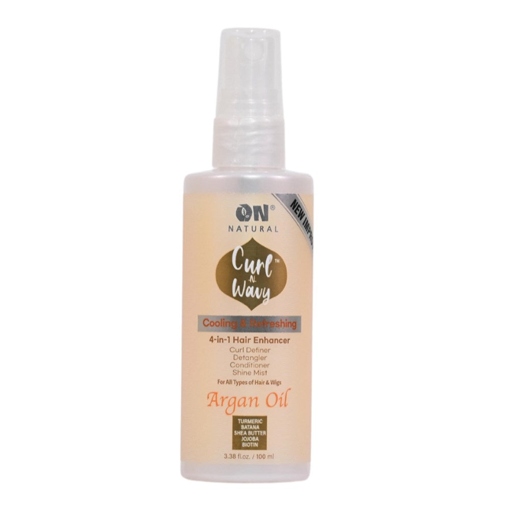 ON NATURAL Curl &amp; Wavy Argan Oil 4 In 1 Hair Enhancer