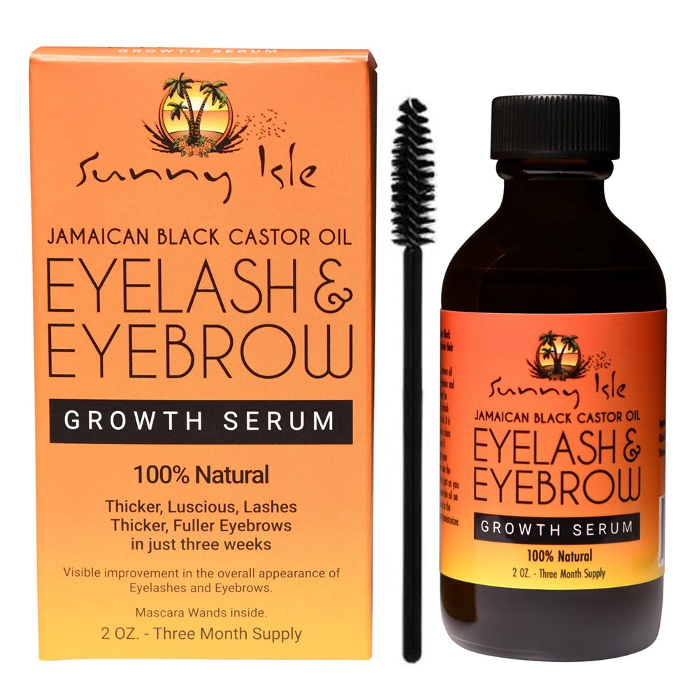 SUNNY ISLE Jamaican Black Castor Oil Eyelash &amp; Eyebrow Growth Serum (2oz)