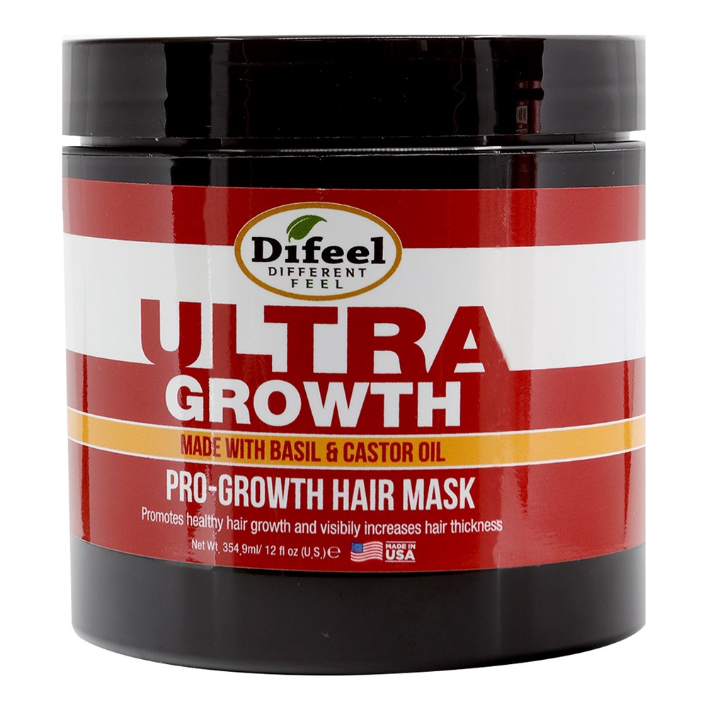 Difeel(Sunflower)  Ultra Growth Basil &amp; Castor Oil Pro-Growth Hair Mask (12oz)