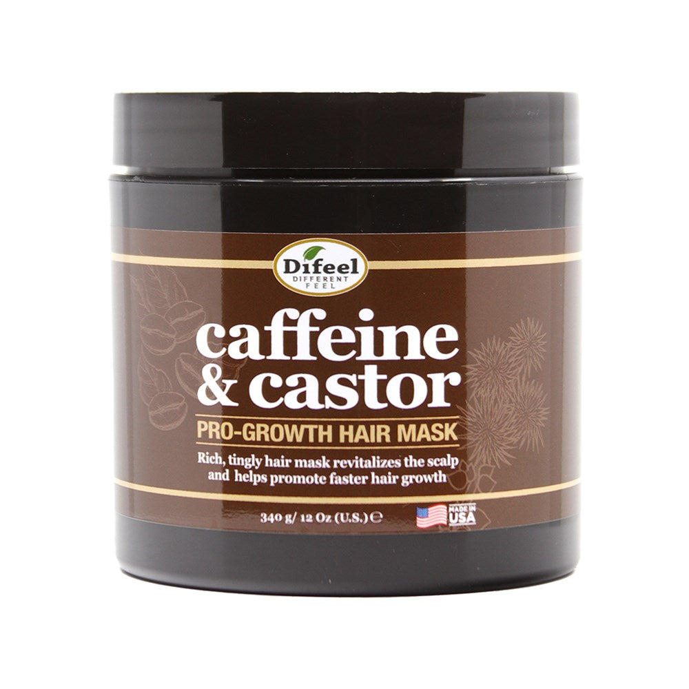 Difeel(Sunflower)  Caffeine &amp; Castor Pro-Growth Hair Mask (12oz)