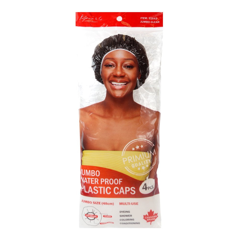 KIM &amp; C 4pcs Water Proof Jumbo Plastic Caps Clear