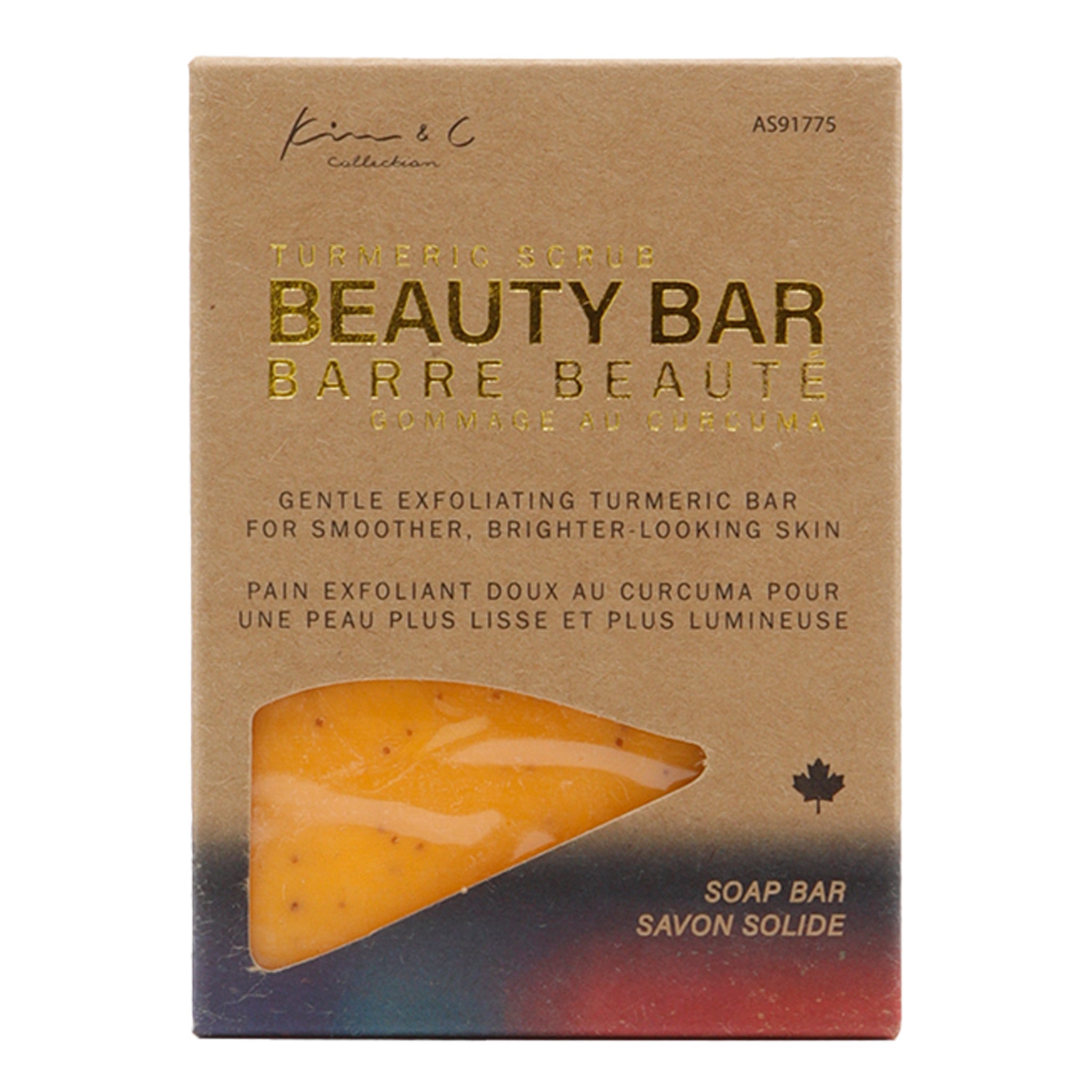 Kim &amp; C Turmeric Body Scrub Beauty Bar (5.5oz/156g)