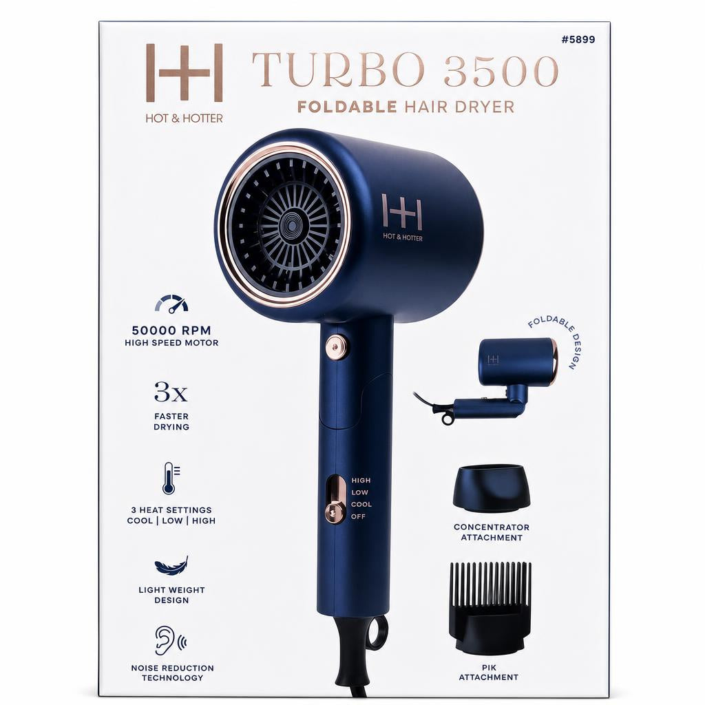 ANNIE Hot &amp; Hotter Turbo 3500 Foldable Hair Dyer