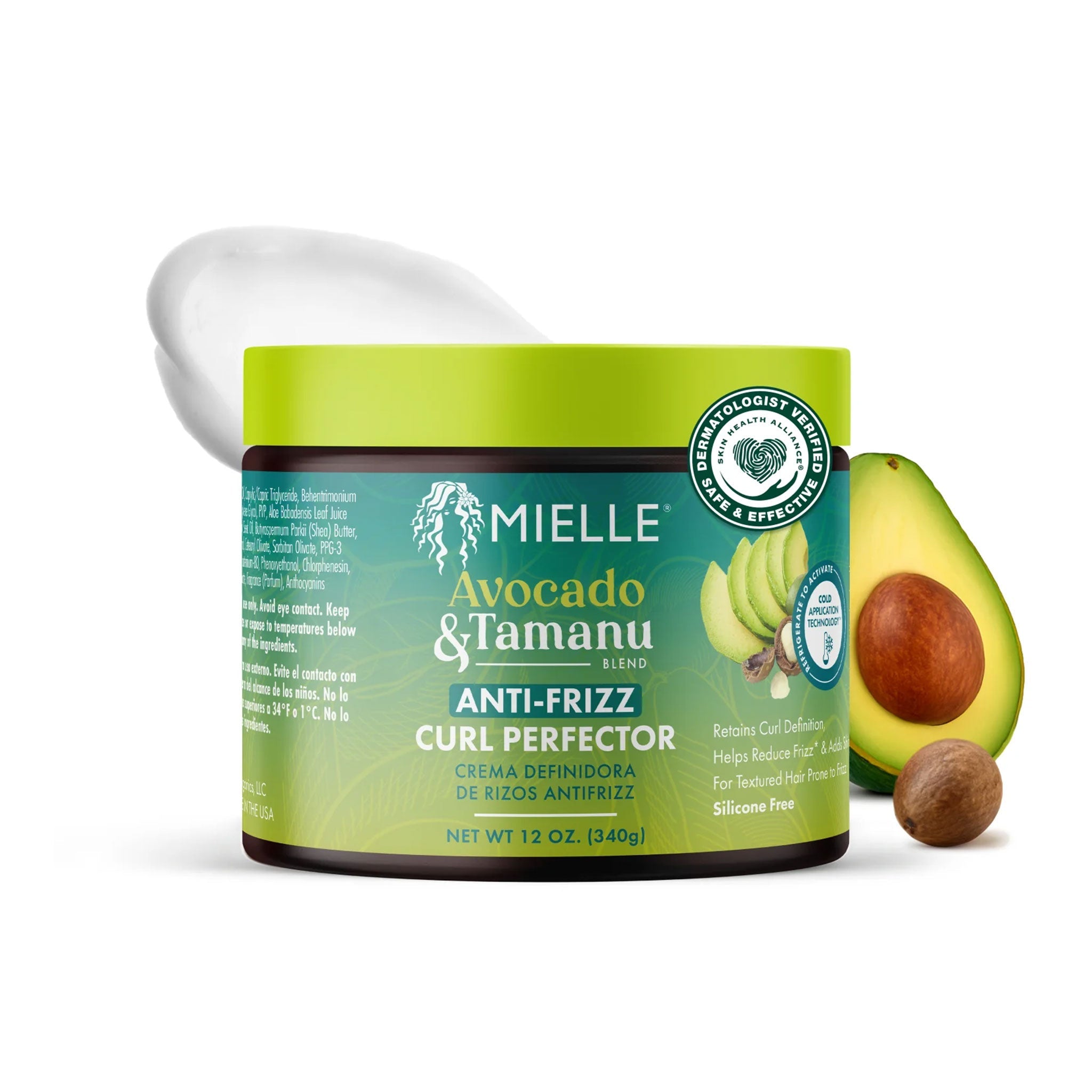 MIELLE Avocado &amp; Tamanu Anti Frizz Curl Perfector Cream (12oz)