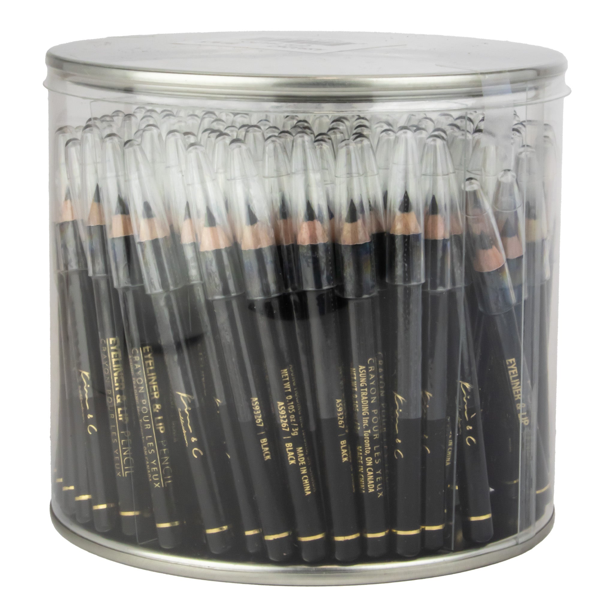 KIM &amp; C Mini Eyeliner &amp; Lip Pencil (144pcs/jar) - Black